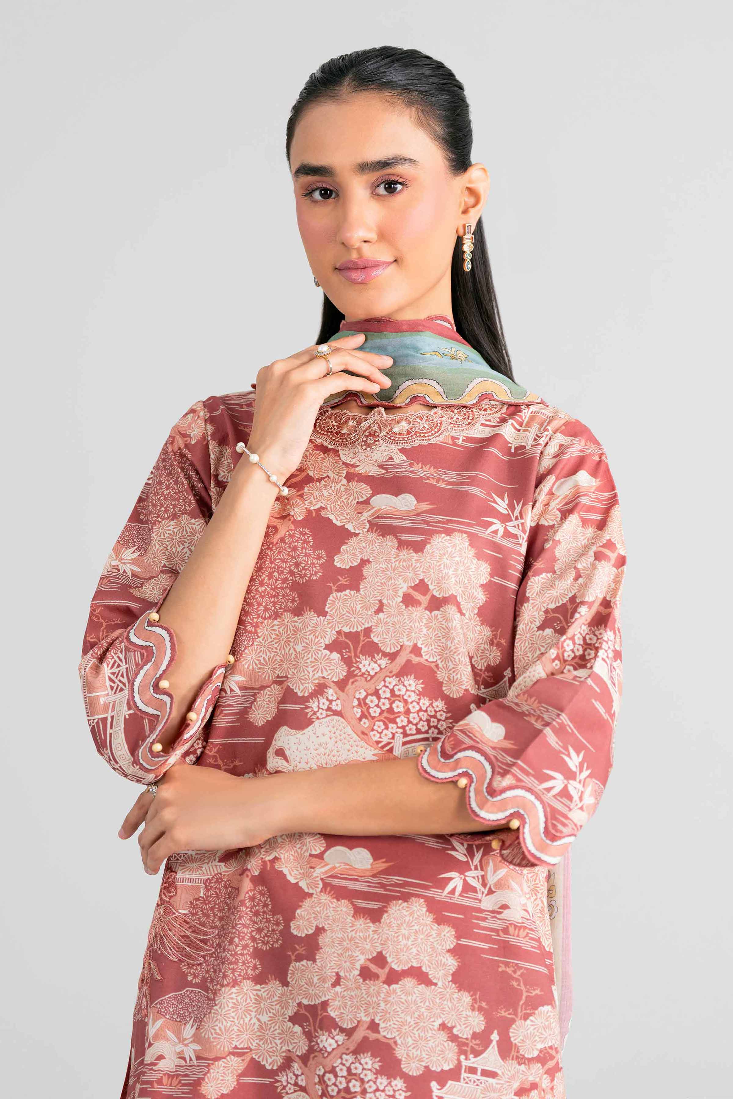 Original Nishat 3 Piece - Printed Embroidered Suit - 42602019 | Buy Online in Pakistan