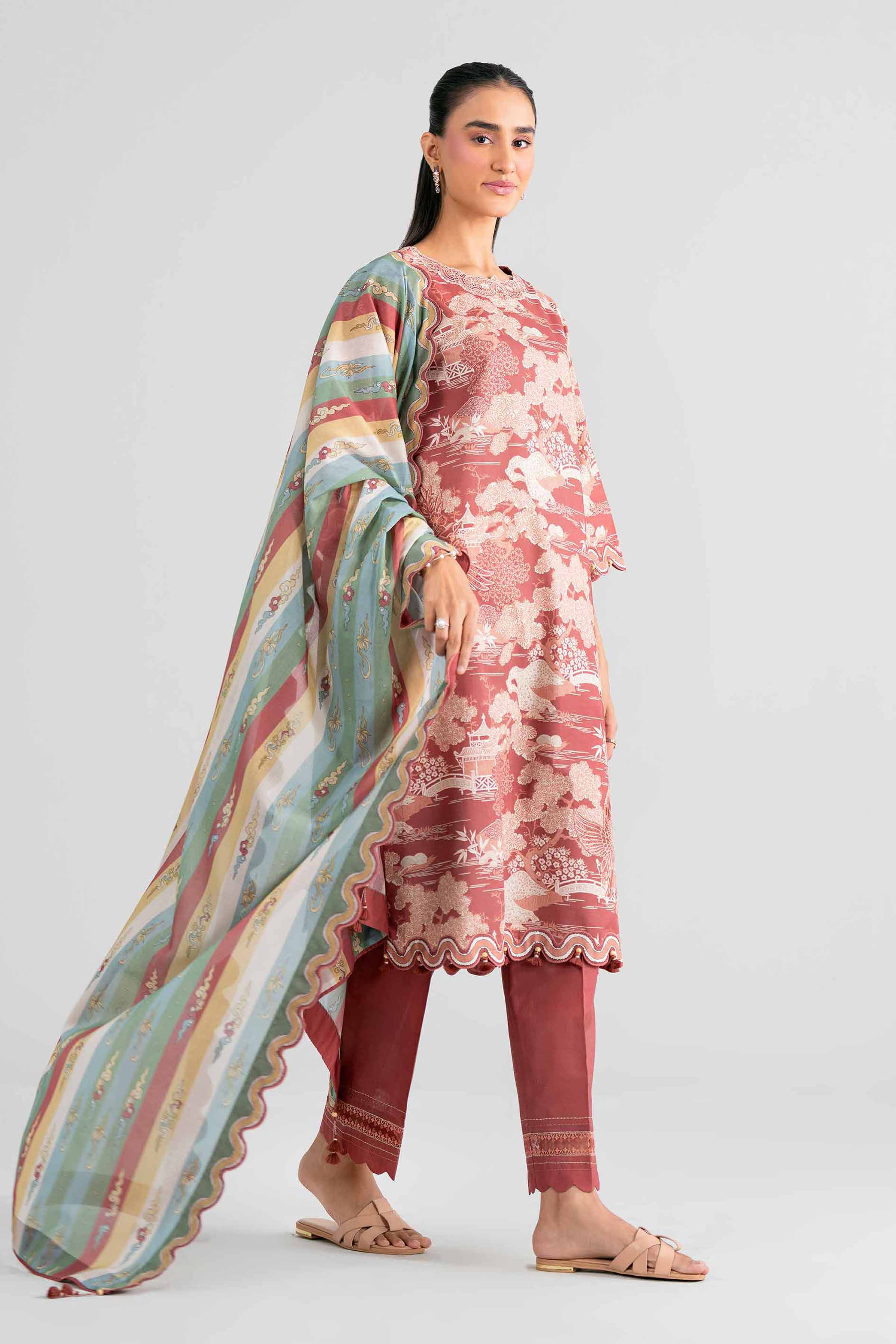 Original Nishat 3 Piece - Printed Embroidered Suit - 42602019 | Buy Online in Pakistan