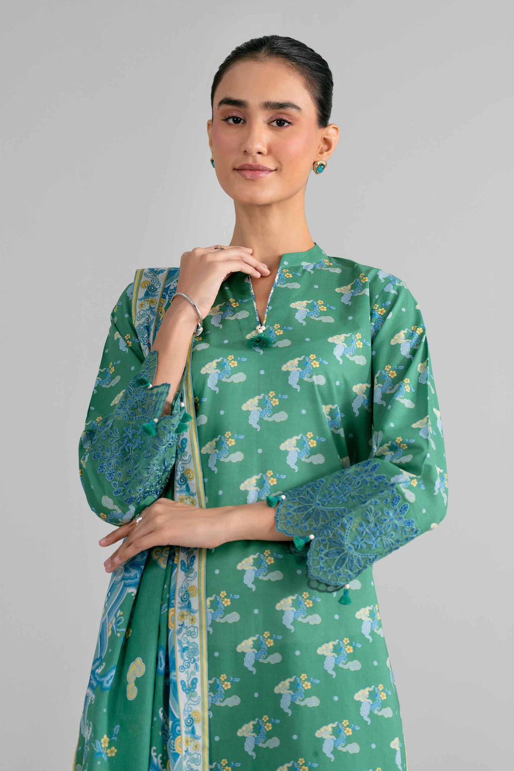 Original Nishat 3 Piece - Printed Embroidered Suit - 42602021 | Buy Online in Pakistan