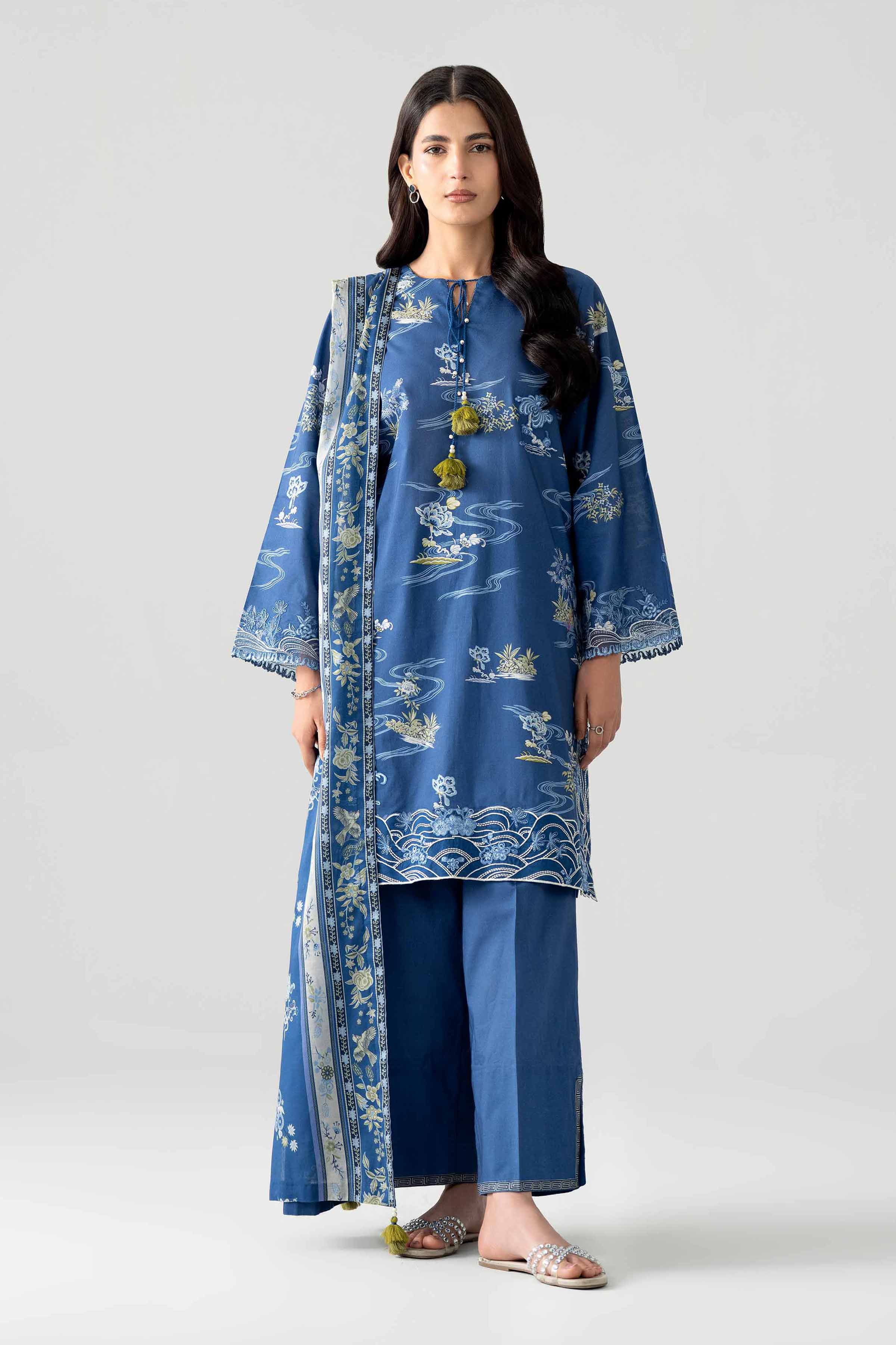 Original Nishat 3 Piece - Printed Embroidered Suit - 42602022 | Buy Online in Pakistan