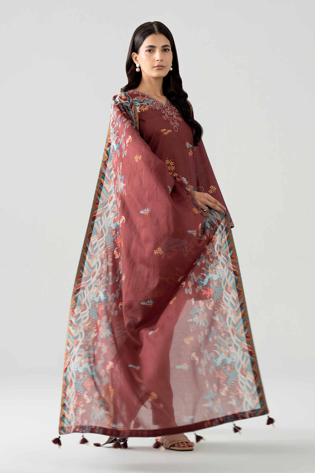 Original Nishat 3 Piece - Printed Embroidered Suit - 42602023 | Buy Online in Pakistan