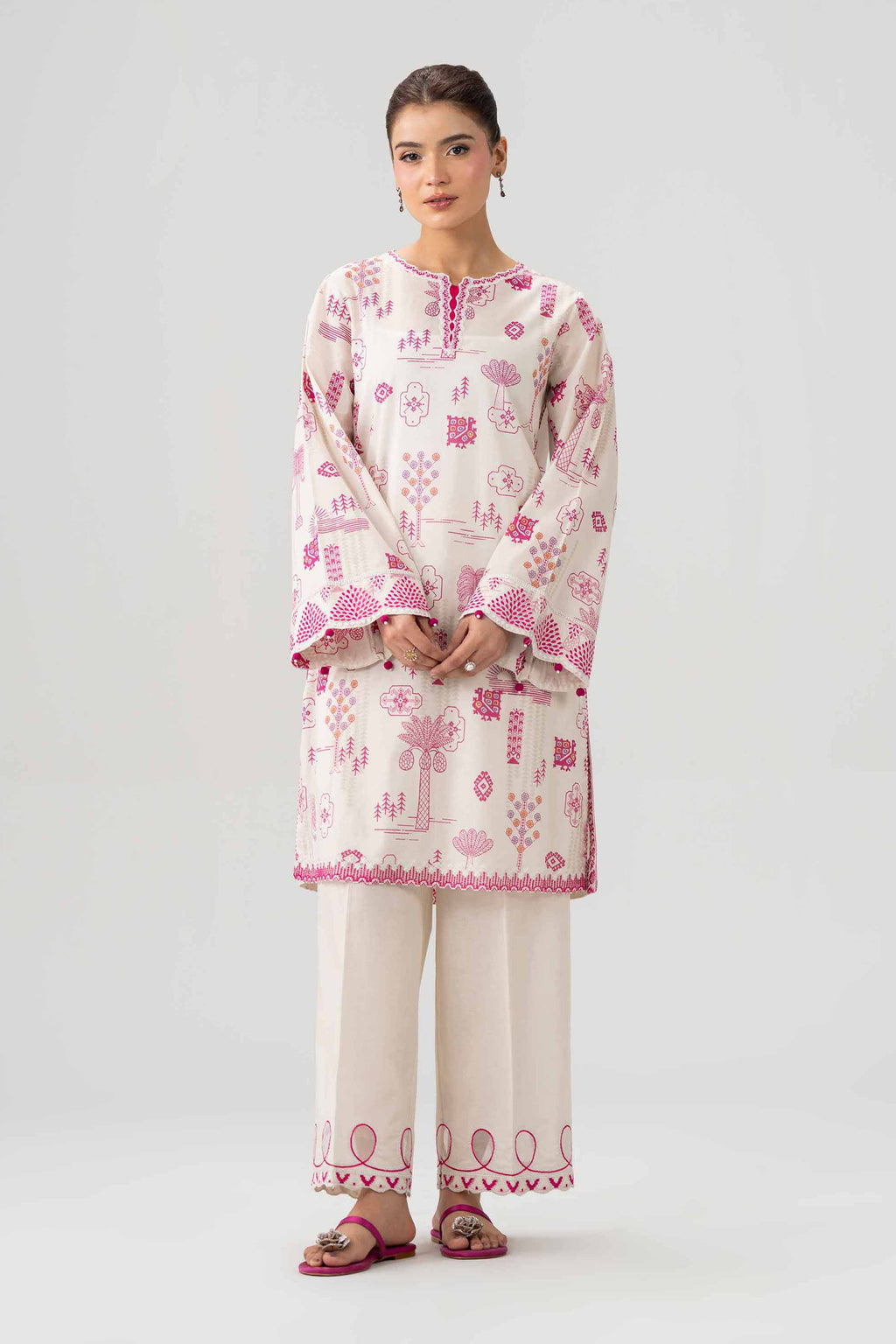 Original Nishat 2 Piece - Printed Embroidered Suit - 42602056 | Buy Online in Pakistan