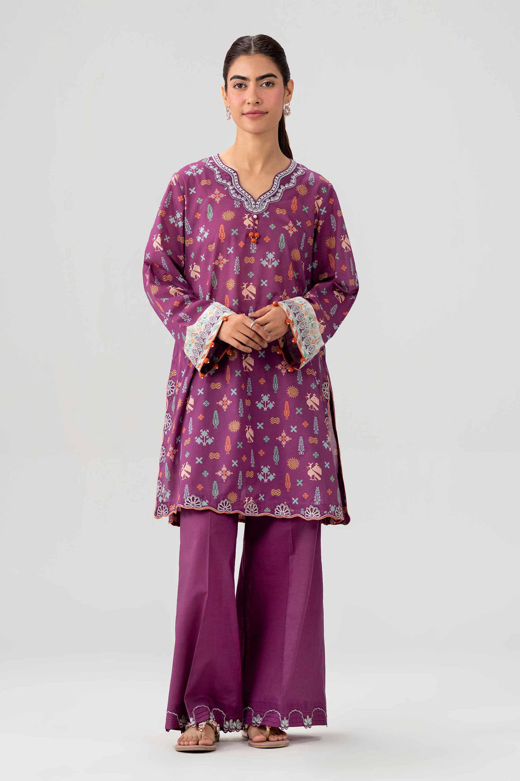 Original Nishat 2 Piece - Printed Embroidered Suit - 42602059 | Buy Online in Pakistan