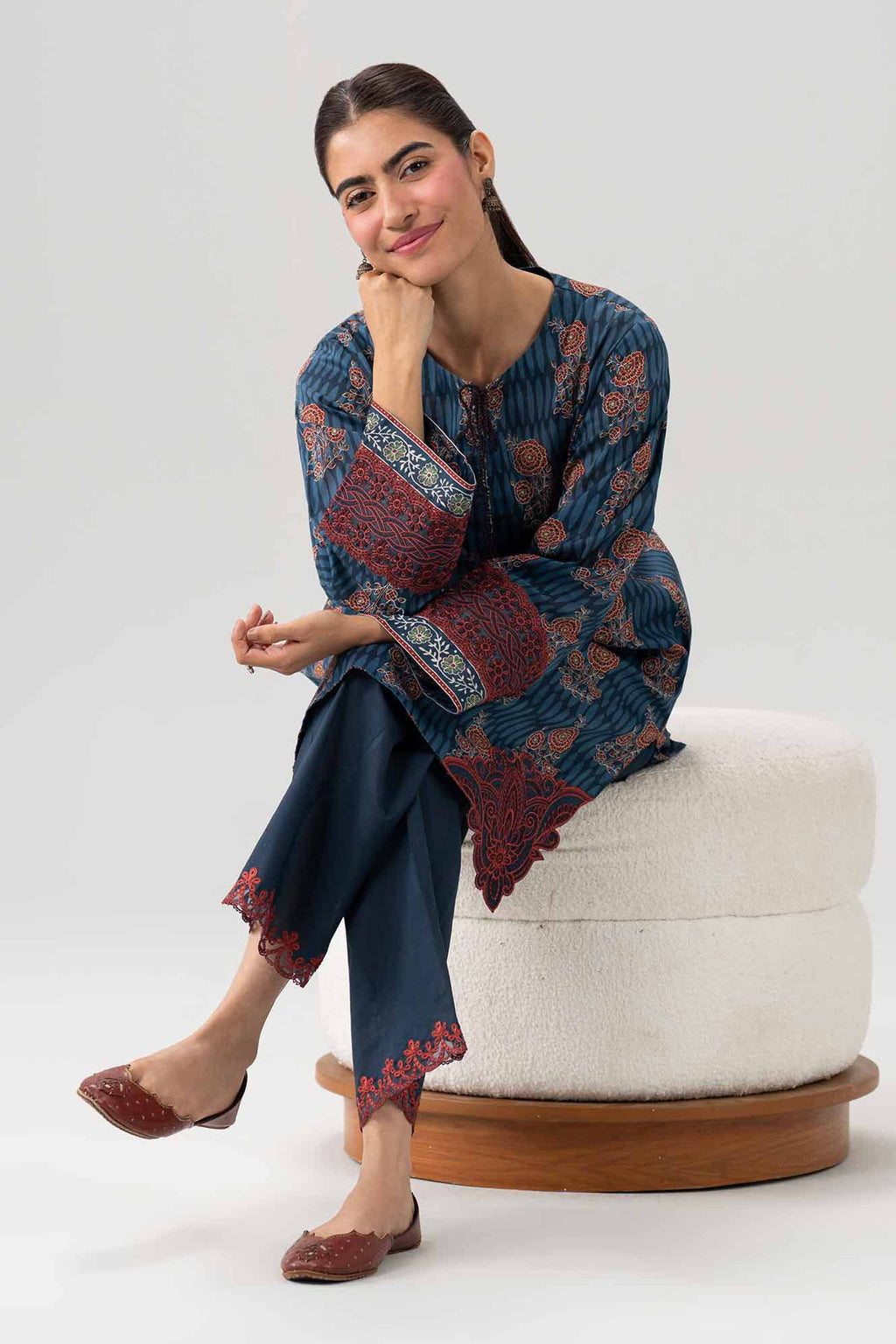Original Nishat 2 Piece - Printed Embroidered Suit - 42602063 | Buy Online in Pakistan