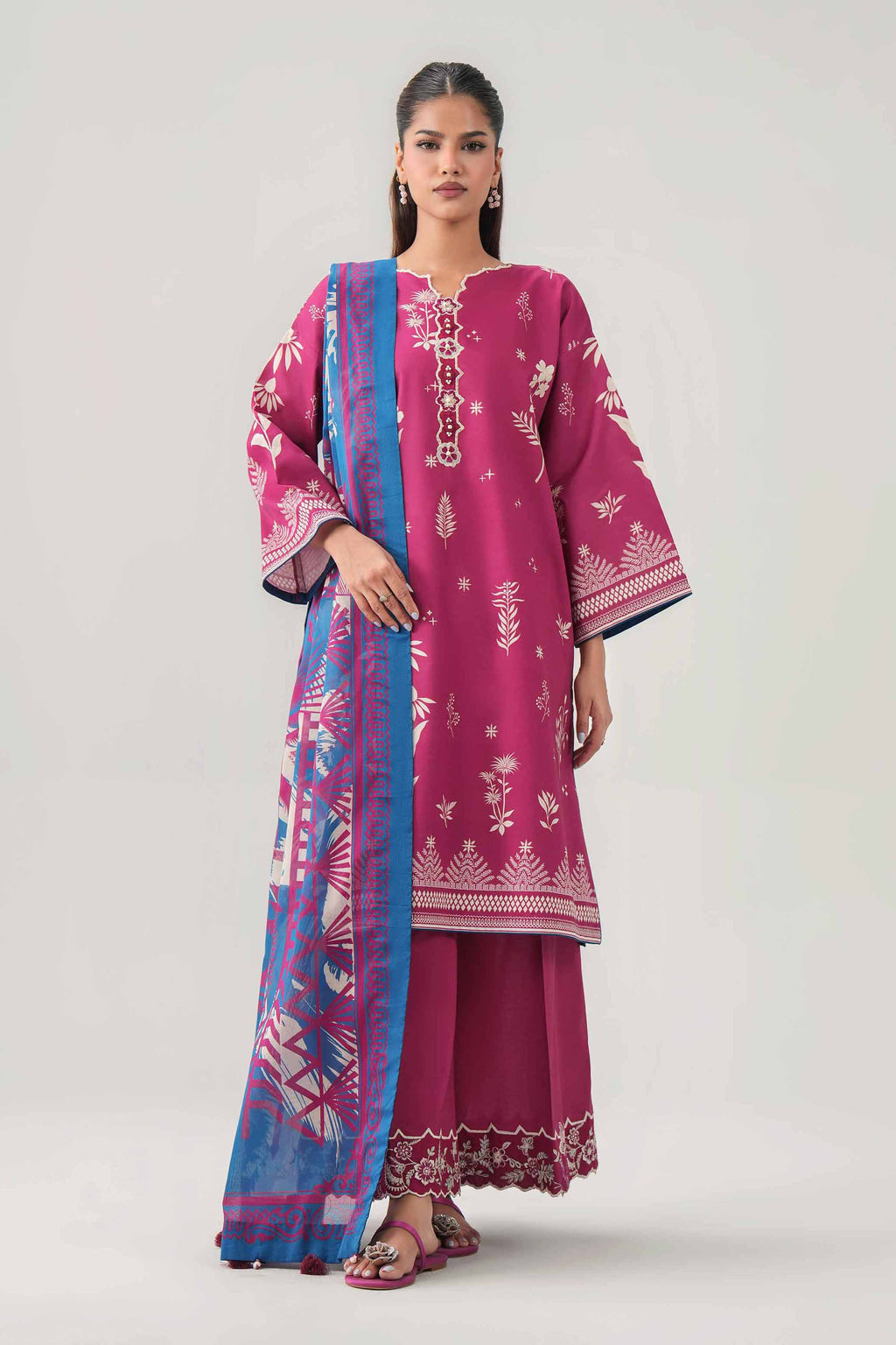 Original Nishat 3 Piece - Digital Printed Embroidered Suit - 42602095 | Buy Online in Pakistan
