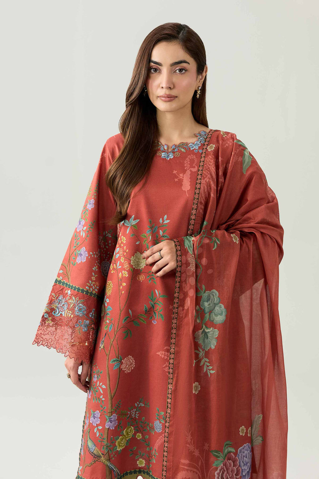Original Nishat 3 Piece - Digital Printed Embroidered Suit - 42602100 | Buy Online in Pakistan