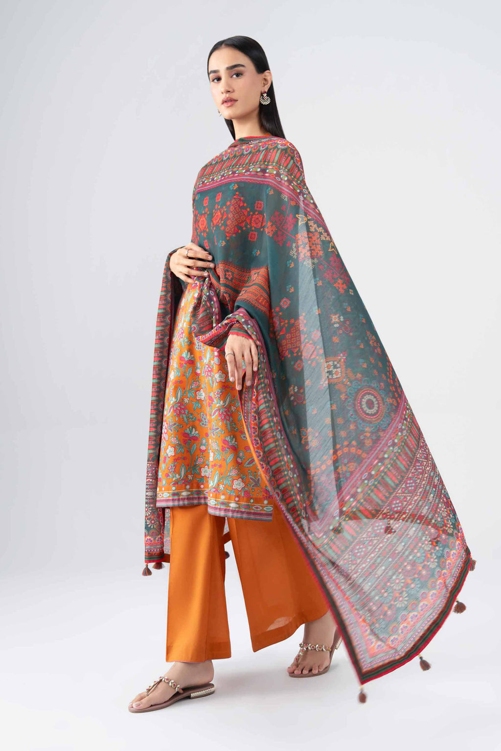 Original Nishat 3 Piece - Digital Printed Suit - 42602119 | Buy Online in Pakistan