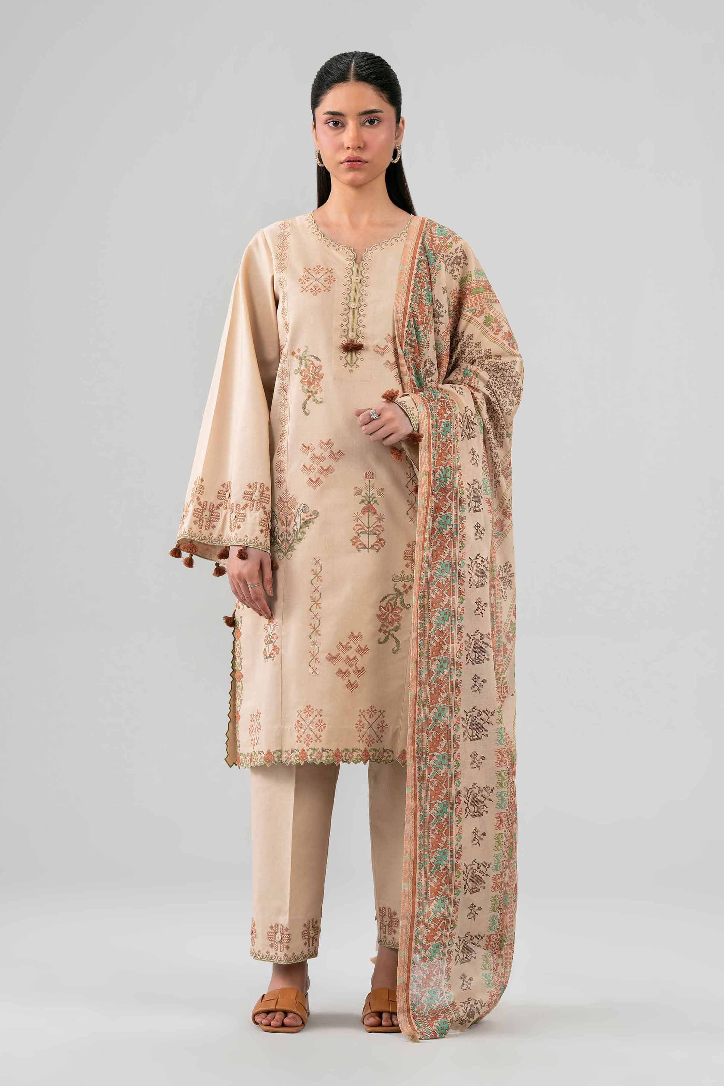 Original Nishat 3 Piece - Printed Embroidered Suit - 42602148 | Buy Online in Pakistan