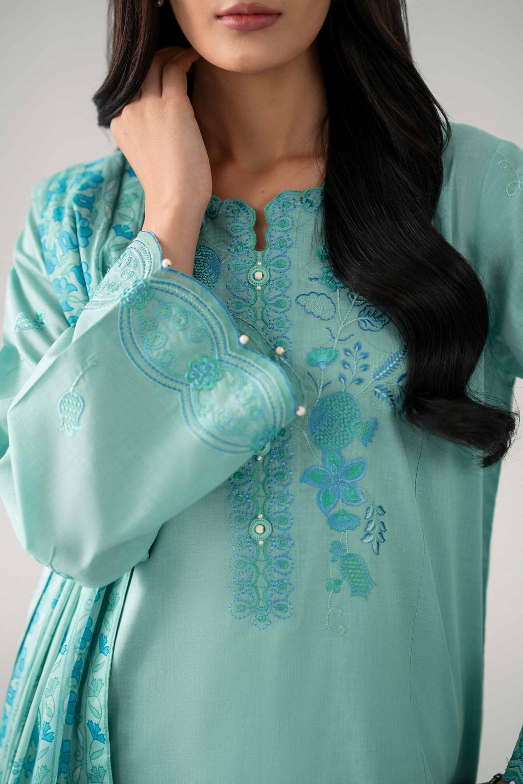 Original Nishat 3 Piece - Printed Embroidered Suit - 42602153 | Buy Online in Pakistan