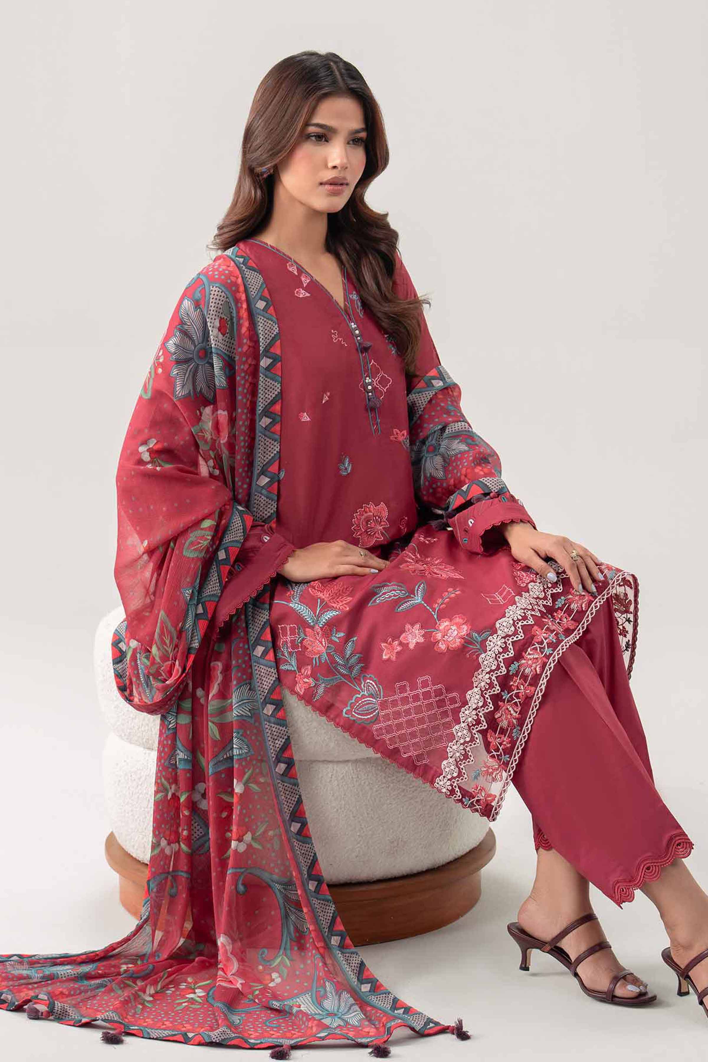 Original Nishat 3 Piece - Digital Printed Embroidered Suit - 42602160 | Buy Online in Pakistan