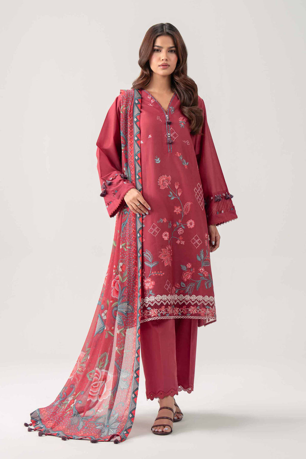 Original Nishat 3 Piece - Digital Printed Embroidered Suit - 42602160 | Buy Online in Pakistan