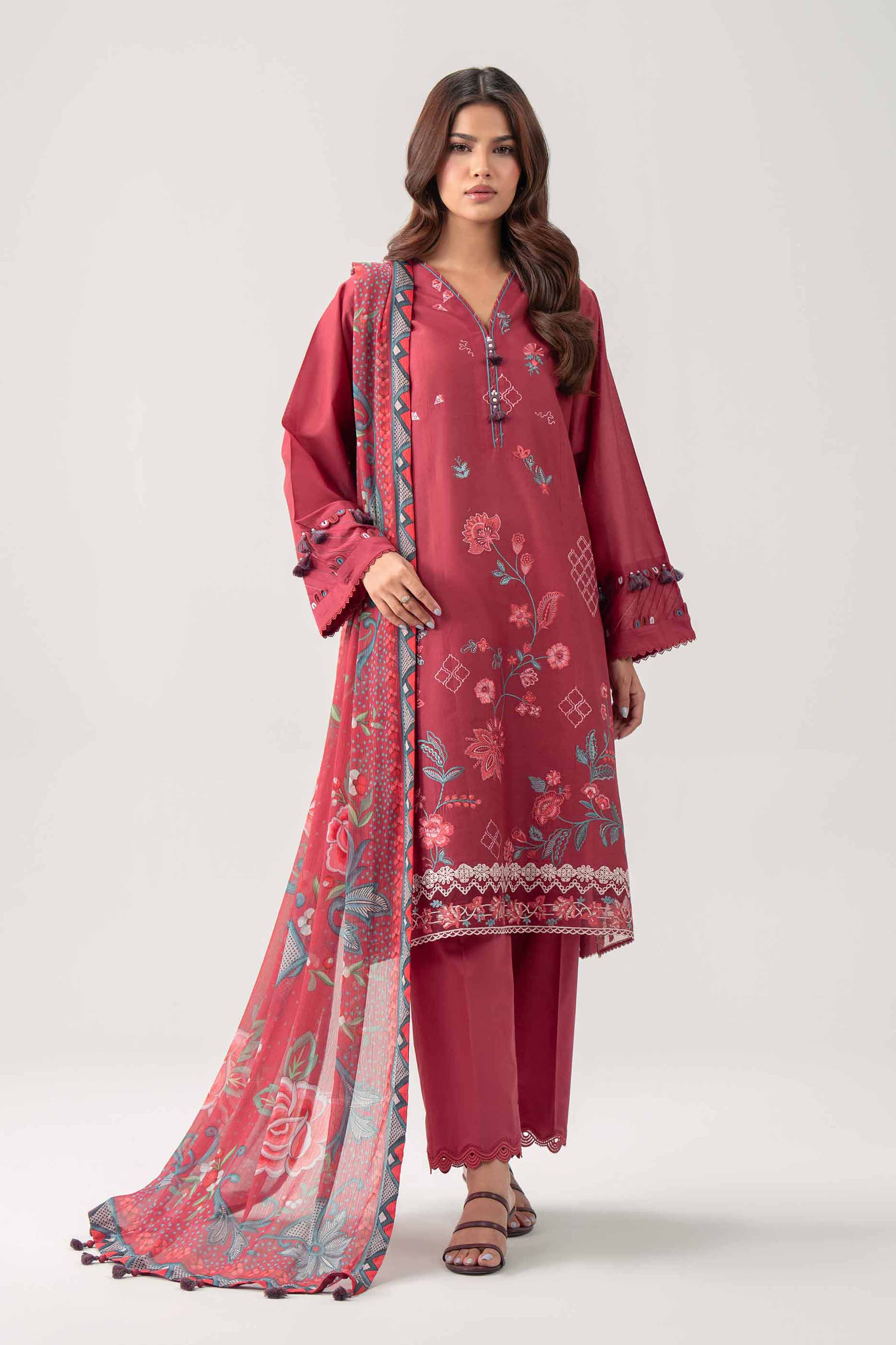 Original Nishat 3 Piece - Digital Printed Embroidered Suit - 42602160 | Buy Online in Pakistan
