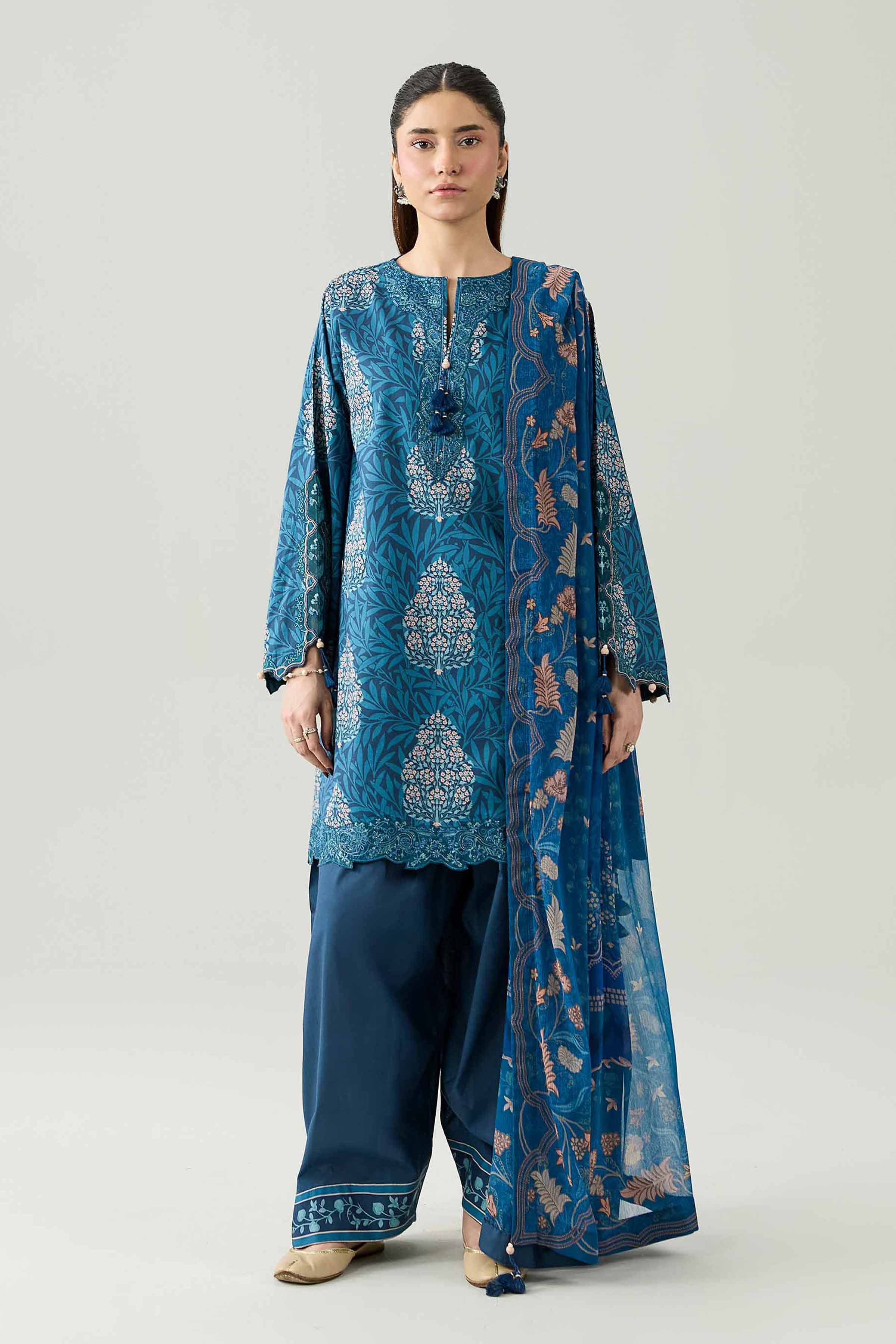 Original Nishat 3 Piece - Digital Printed Embroidered Suit - 42602166 | Buy Online in Pakistan