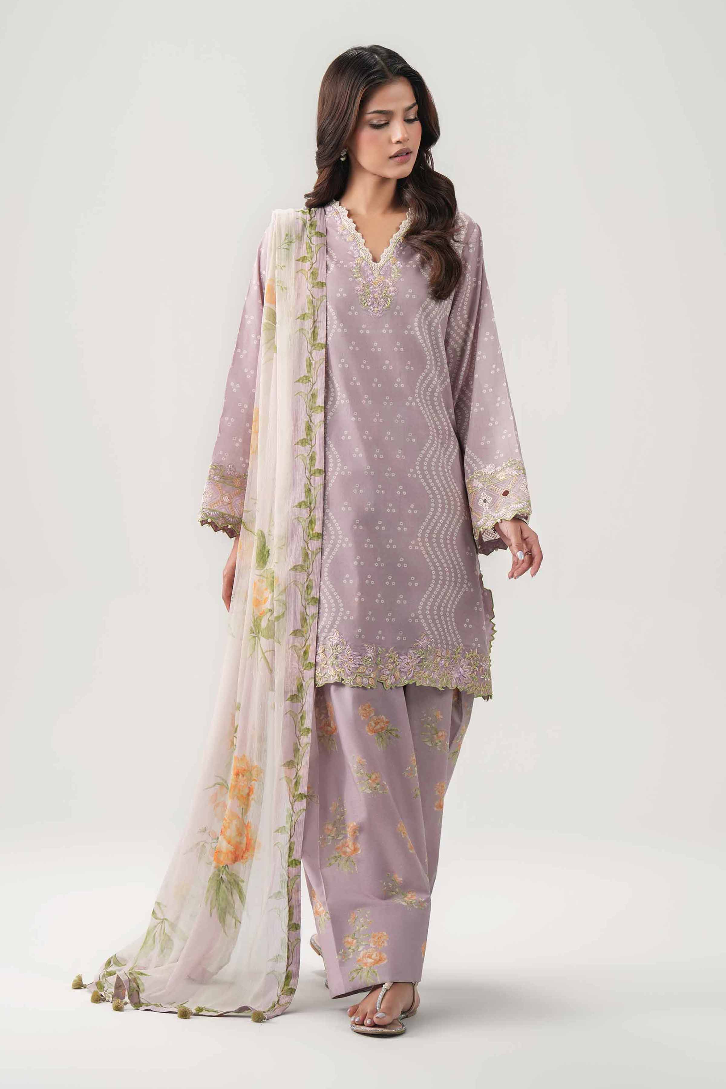 Original Nishat 3 Piece - Digital Printed Embroidered Suit - 42602175 | Buy Online in Pakistan