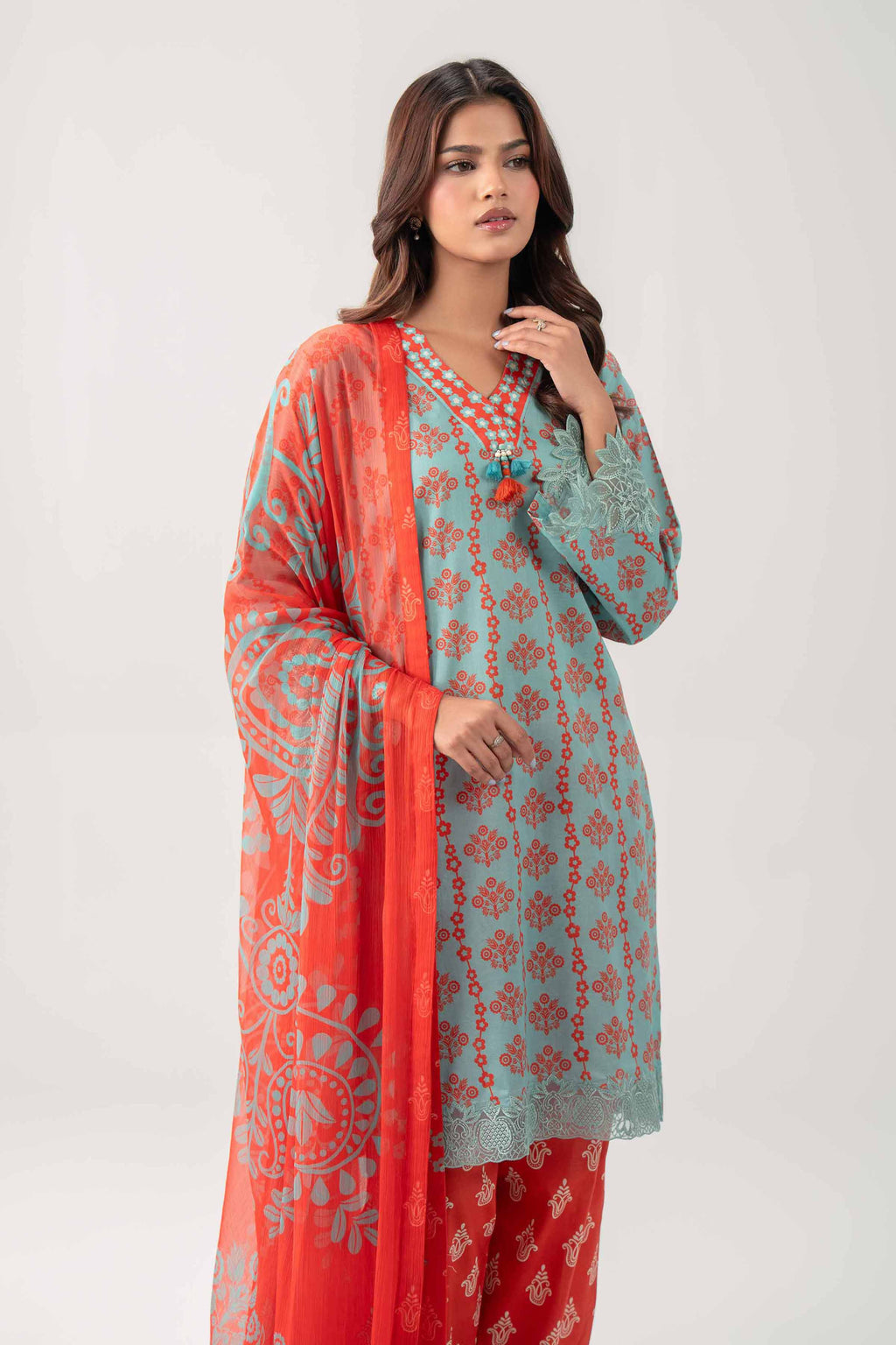 Original Nishat 3 Piece - Digital Printed Embroidered Suit - 42602179 | Buy Online in Pakistan