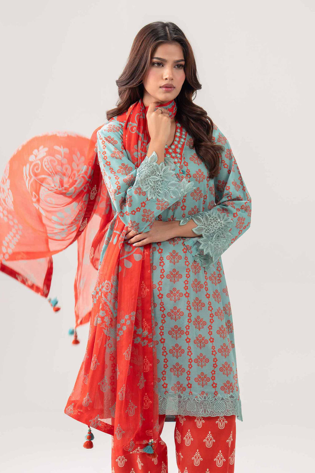 Original Nishat 3 Piece - Digital Printed Embroidered Suit - 42602179 | Buy Online in Pakistan