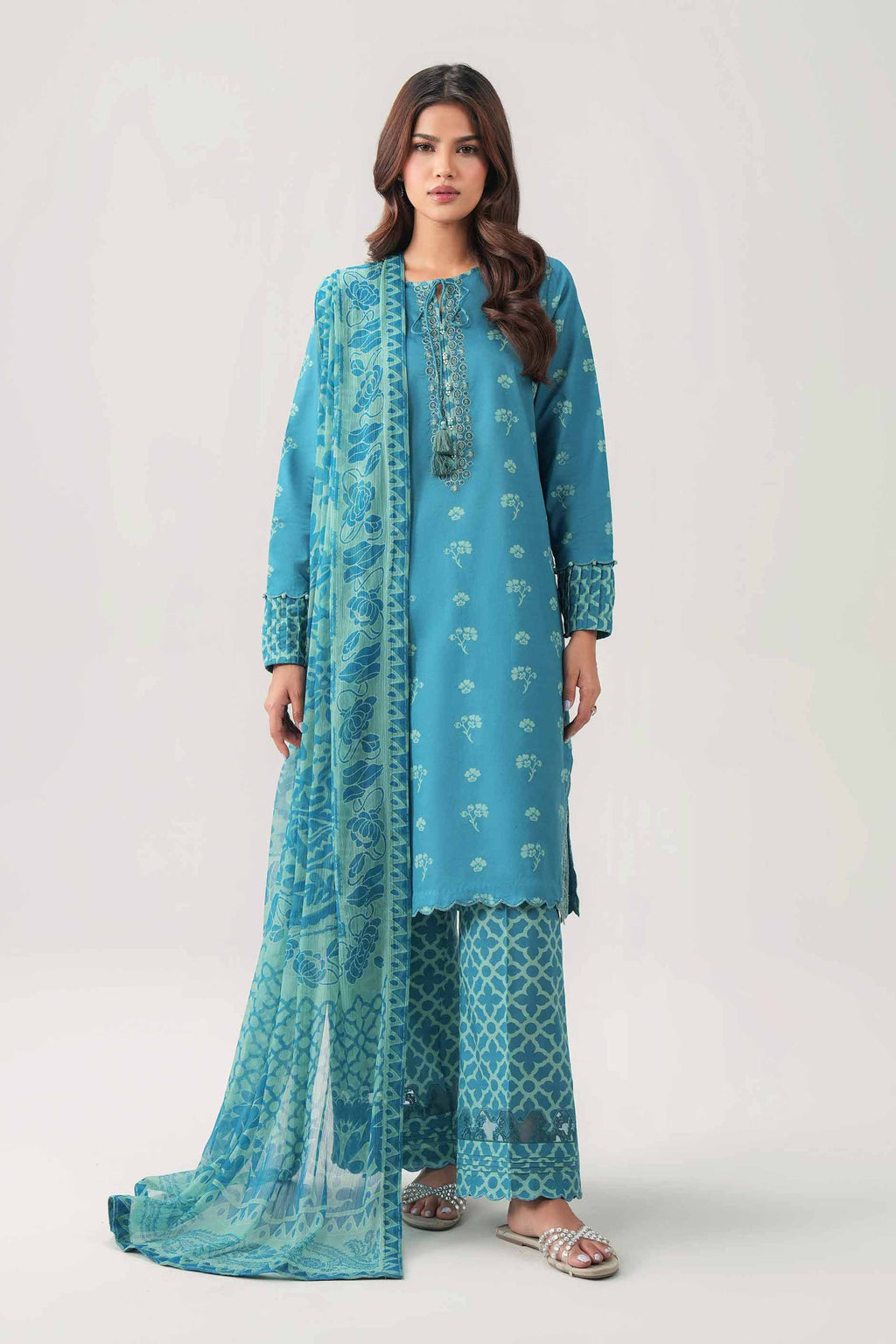 Original Nishat 3 Piece - Digital Printed Embroidered Suit - 42602183 | Buy Online in Pakistan