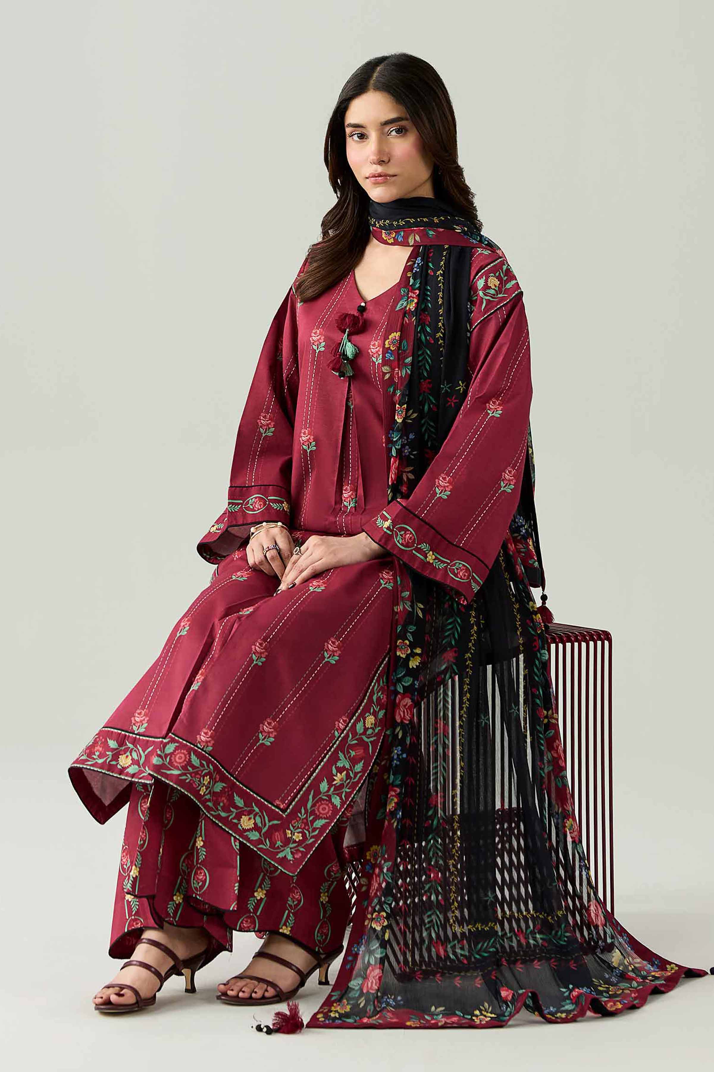 Original Nishat 3 Piece - Digital Printed Suit - 42602189 | Buy Online in Pakistan