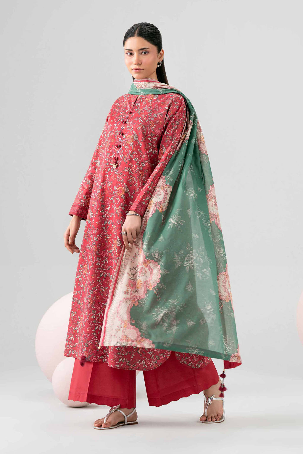 Original Nishat 3 Piece - Printed Loose Fabric - 42602621 | Buy Online in Pakistan