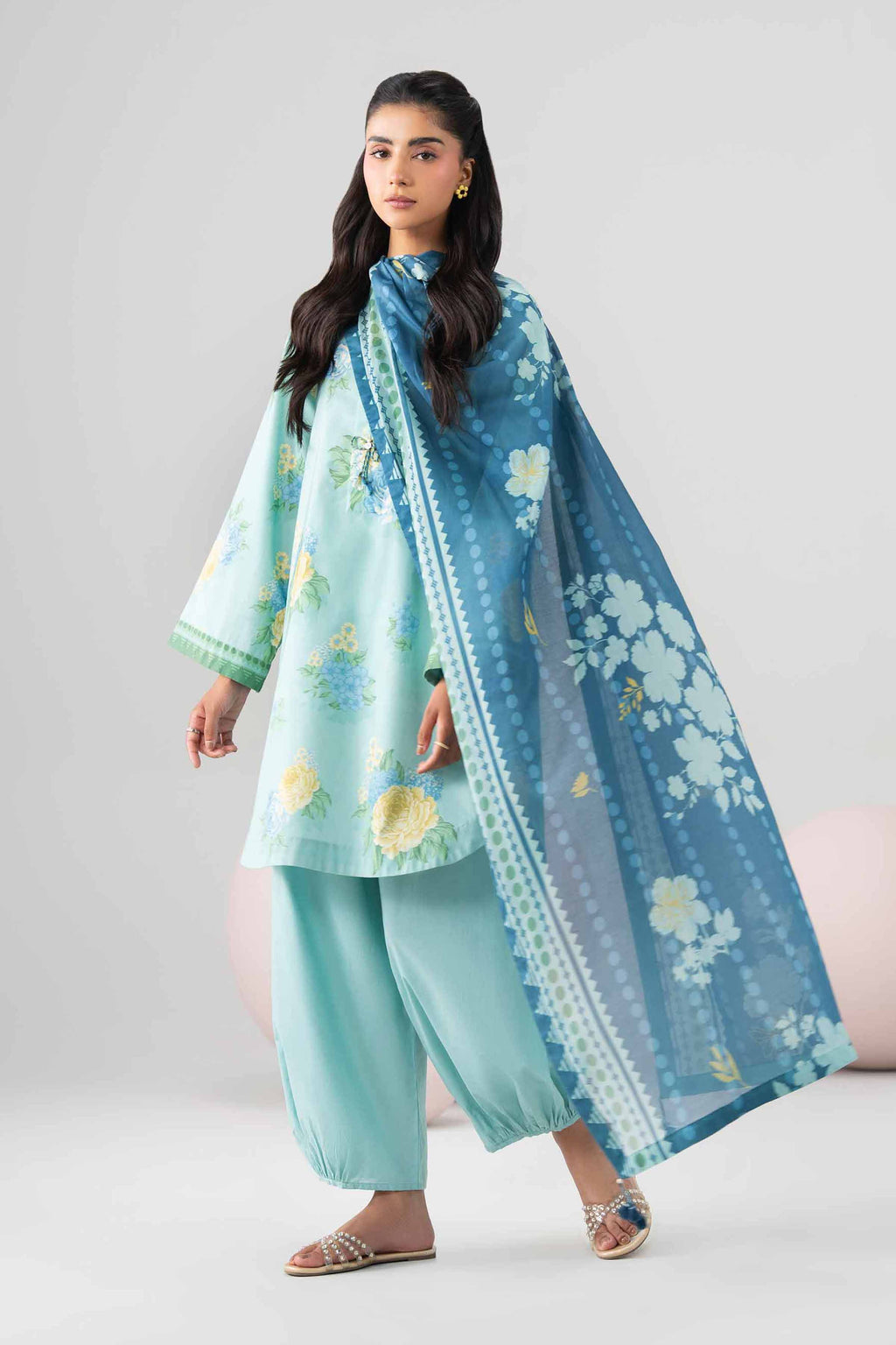 Original Nishat 3 Piece - Printed Loose Fabric - 42602631 | Buy Online in Pakistan