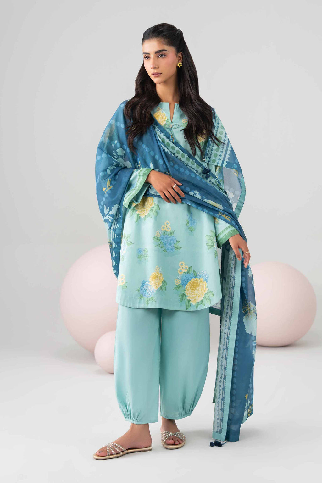 Original Nishat 3 Piece - Printed Loose Fabric - 42602631 | Buy Online in Pakistan