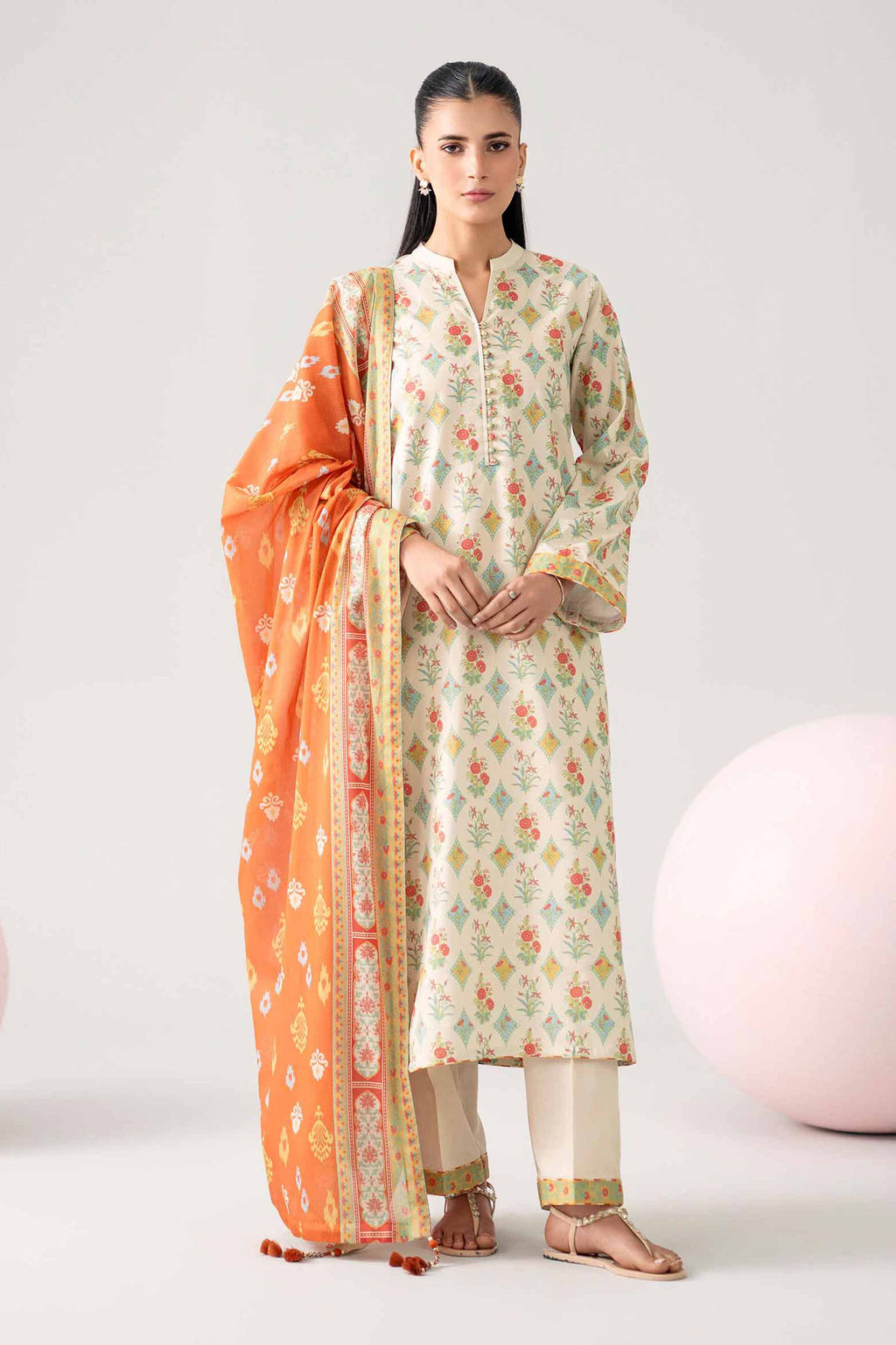 Original Nishat 3 Piece - Printed Loose Fabric - 42602635 | Buy Online in Pakistan