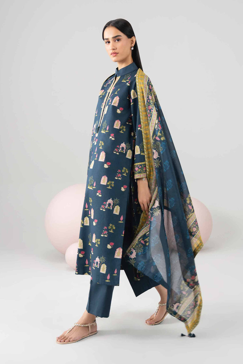 Original Nishat 3 Piece - Printed Loose Fabric - 42602636 | Buy Online in Pakistan