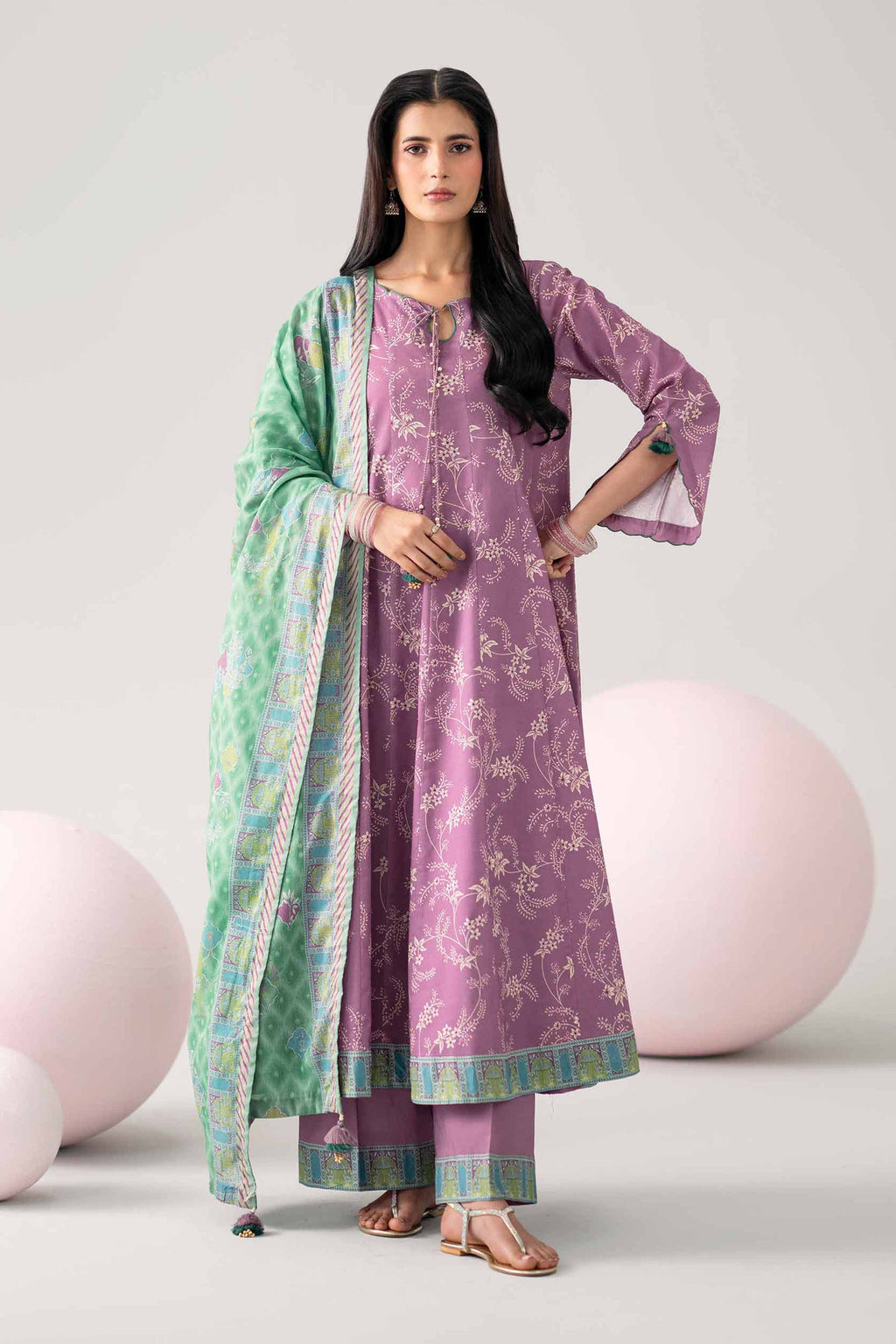 Original Nishat 3 Piece - Printed Loose Fabric - 42602638 | Buy Online in Pakistan