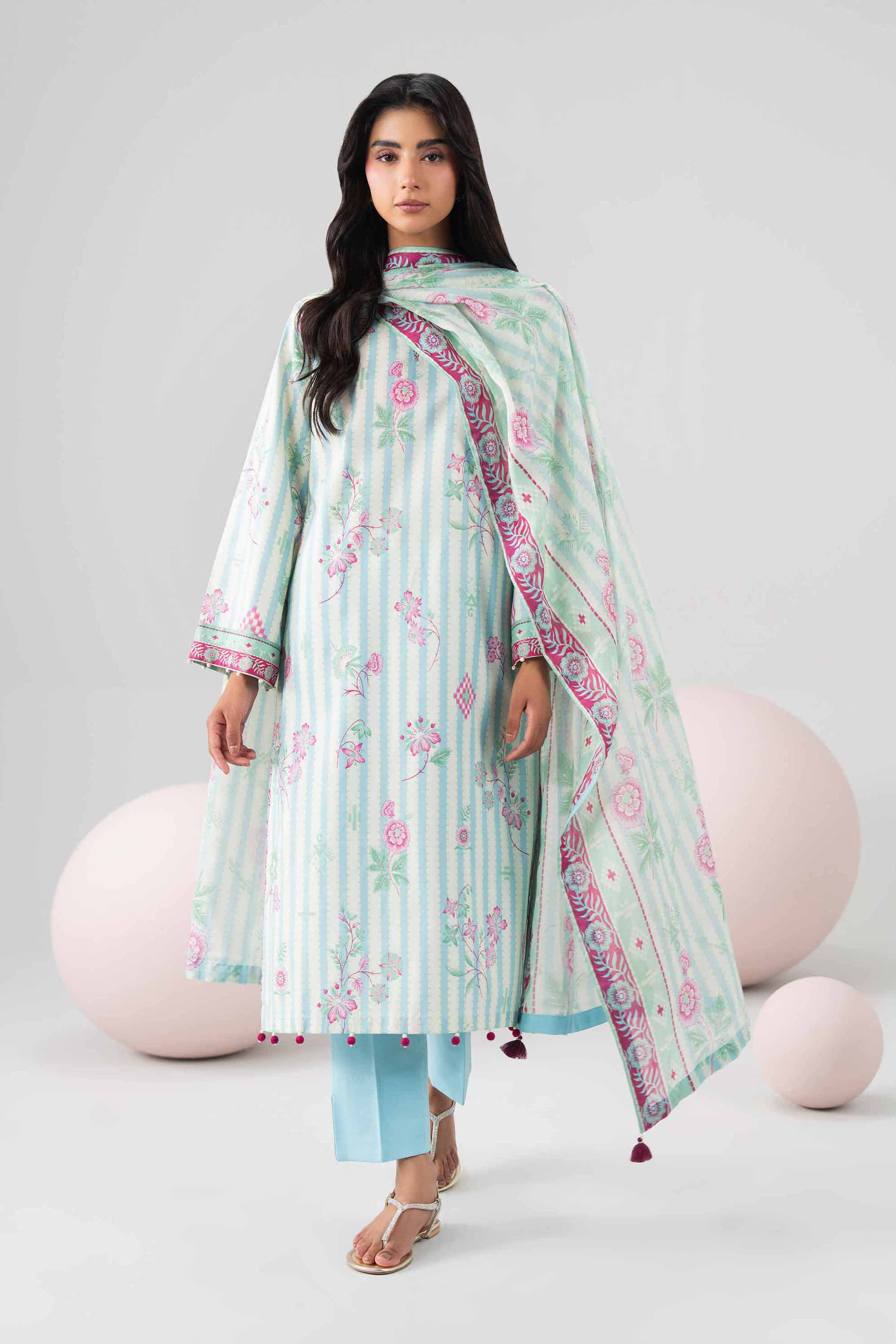 Original Nishat 3 Piece - Printed Loose Fabric - 42602641 | Buy Online in Pakistan