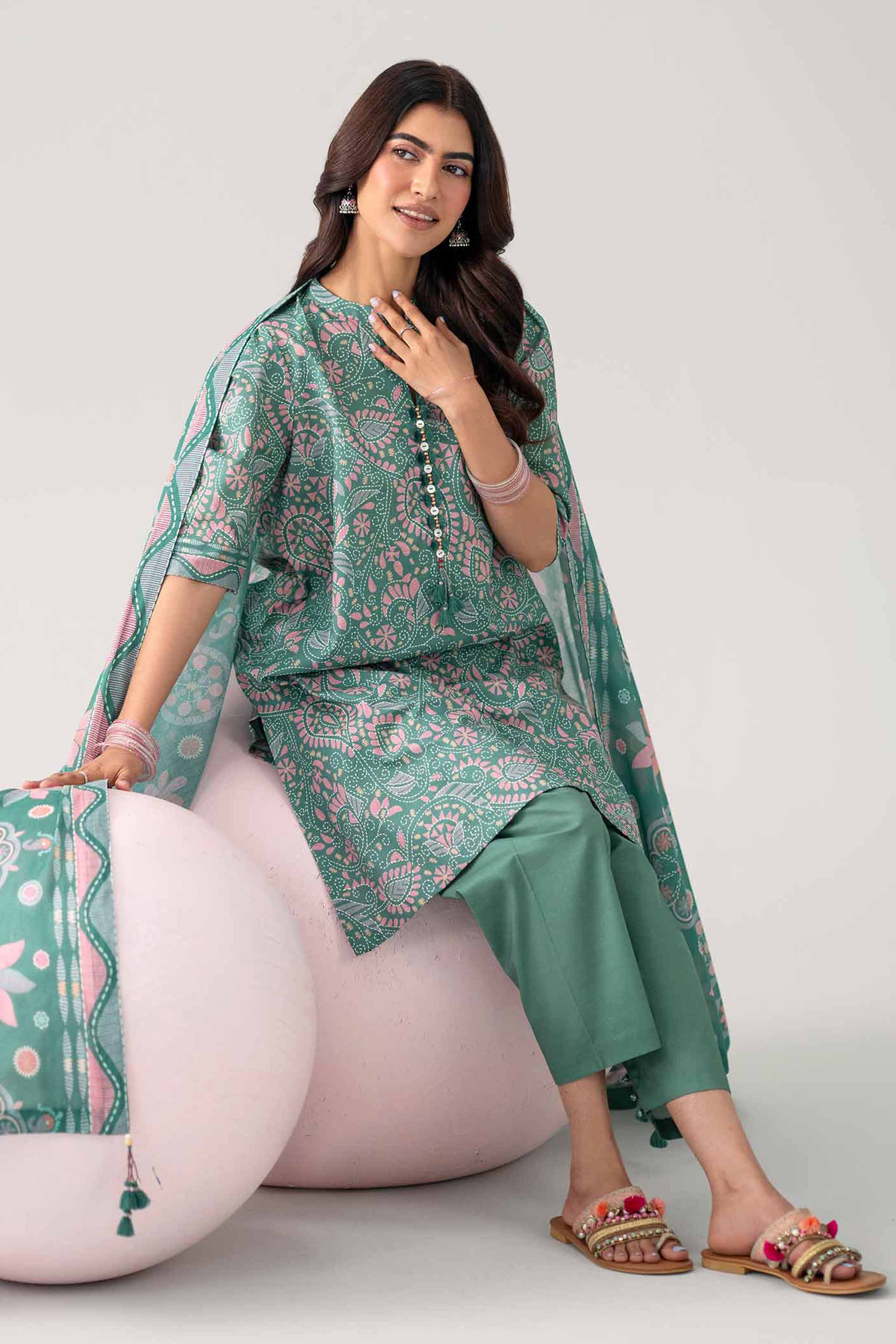 Original Nishat 3 Piece - Printed Loose Fabric - 42602643 | Buy Online in Pakistan