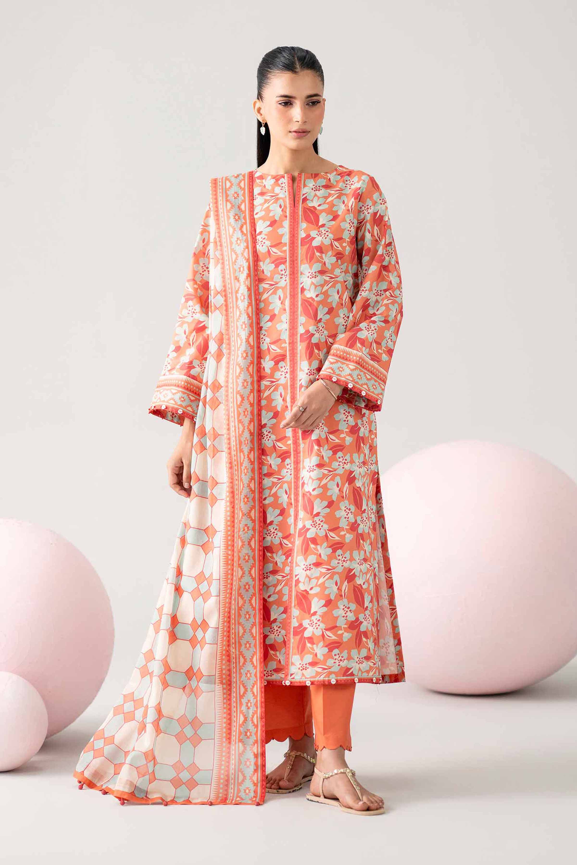 Original Nishat 3 Piece - Printed Loose Fabric - 42602645 | Buy Online in Pakistan