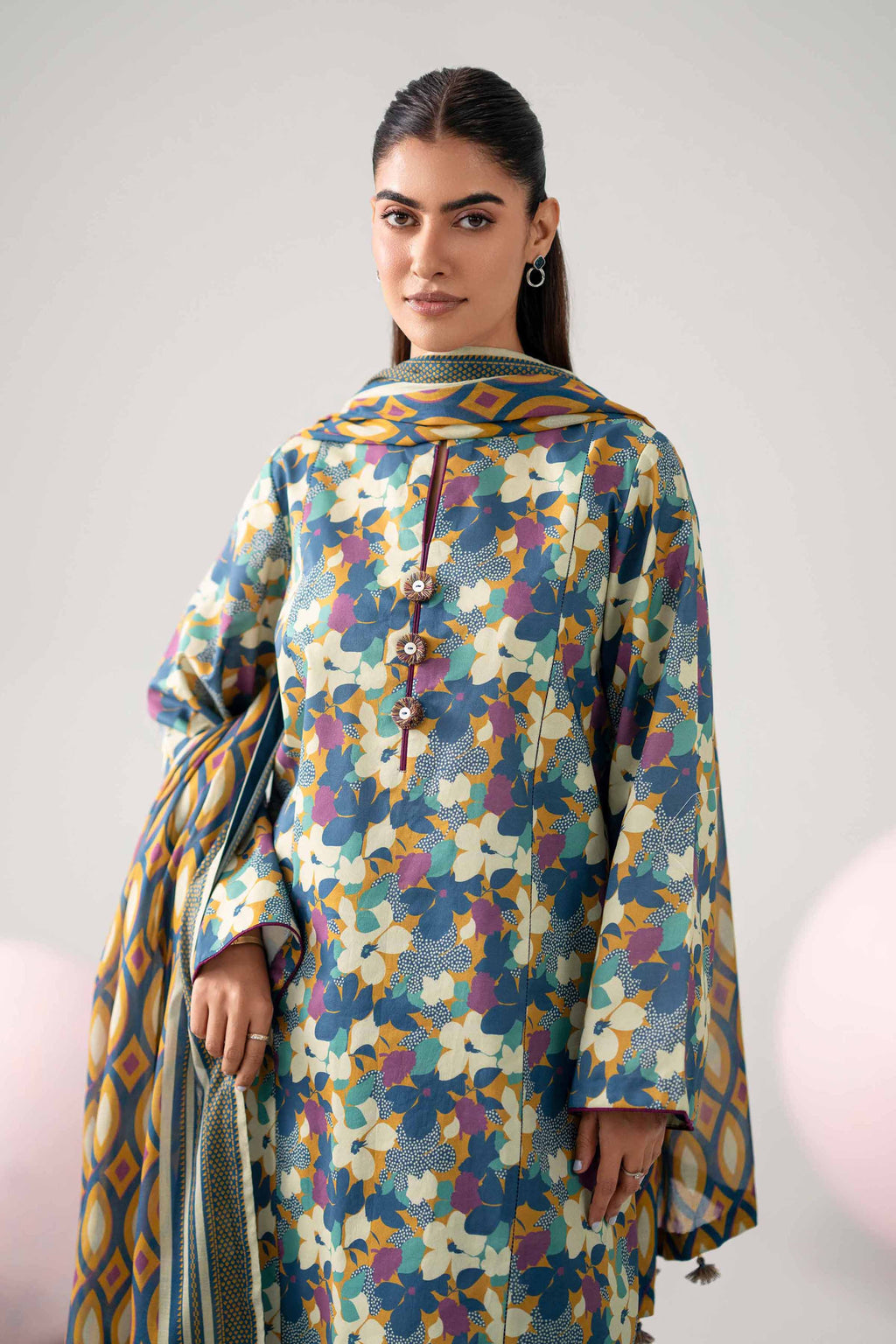 Original Nishat 3 Piece - Printed Loose Fabric - 42602649 | Buy Online in Pakistan