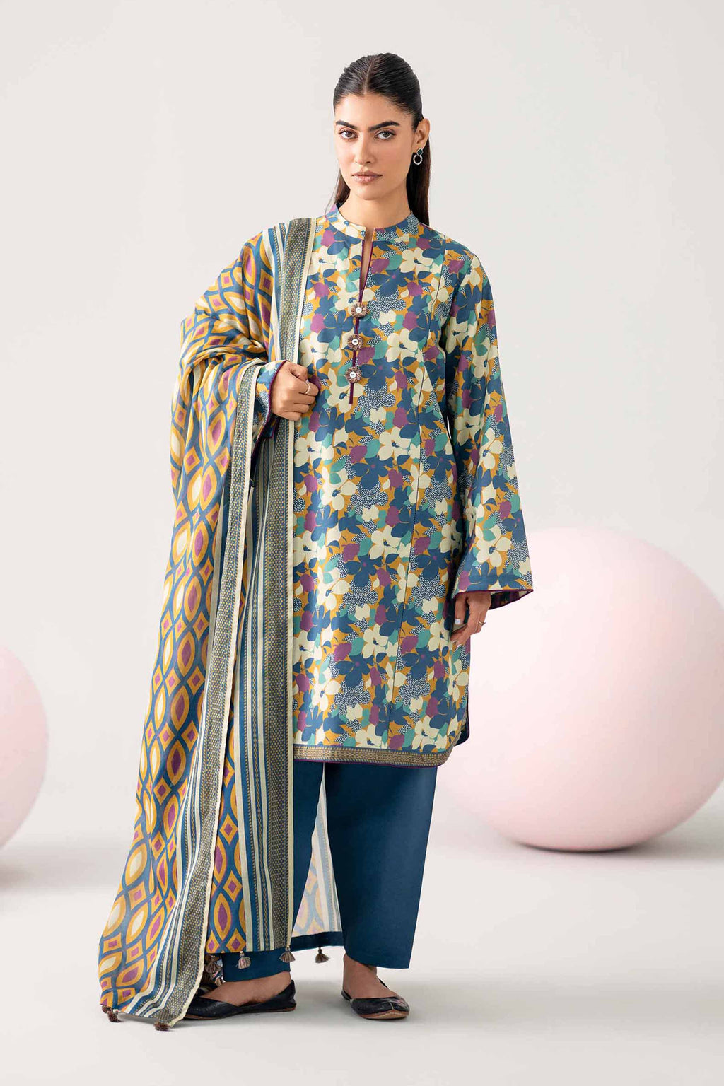 Original Nishat 3 Piece - Printed Loose Fabric - 42602649 | Buy Online in Pakistan