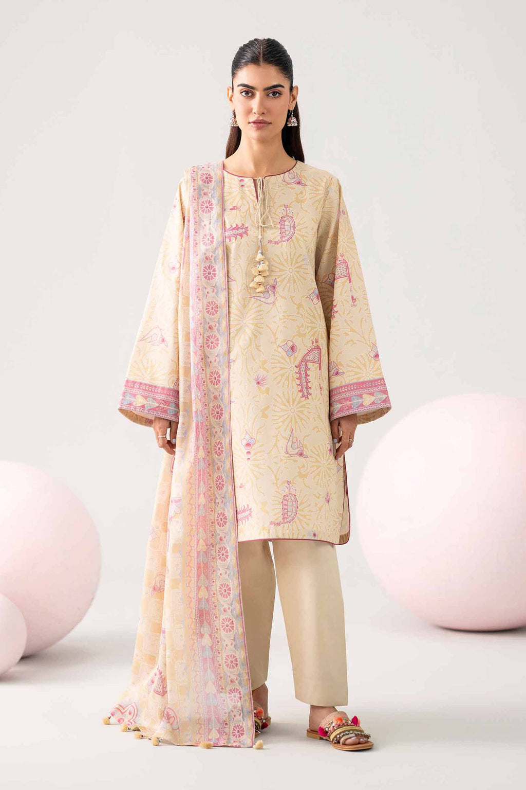Original Nishat 3 Piece - Printed Loose Fabric - 42602650 | Buy Online in Pakistan