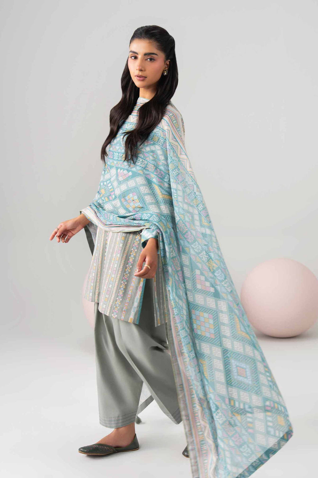 Original Nishat 3 Piece - Printed Loose Fabric - 42602658 | Buy Online in Pakistan