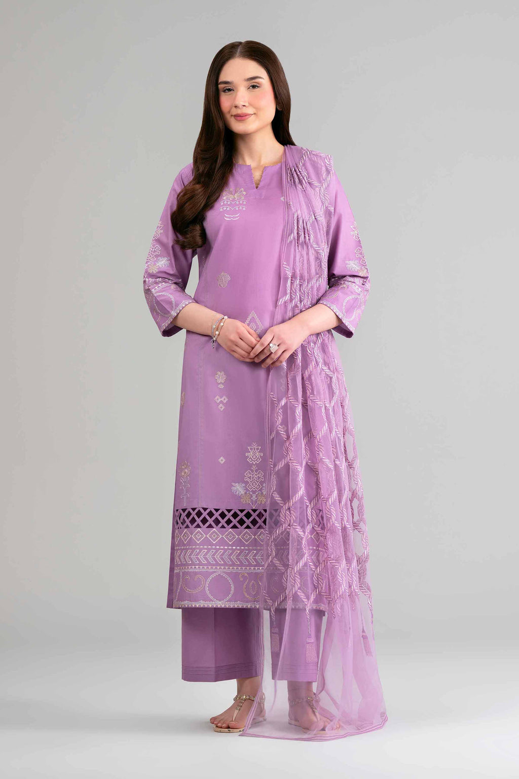 Original Nishat 3 Piece - Embroidered Suit - 42619528 | Buy Online in Pakistan