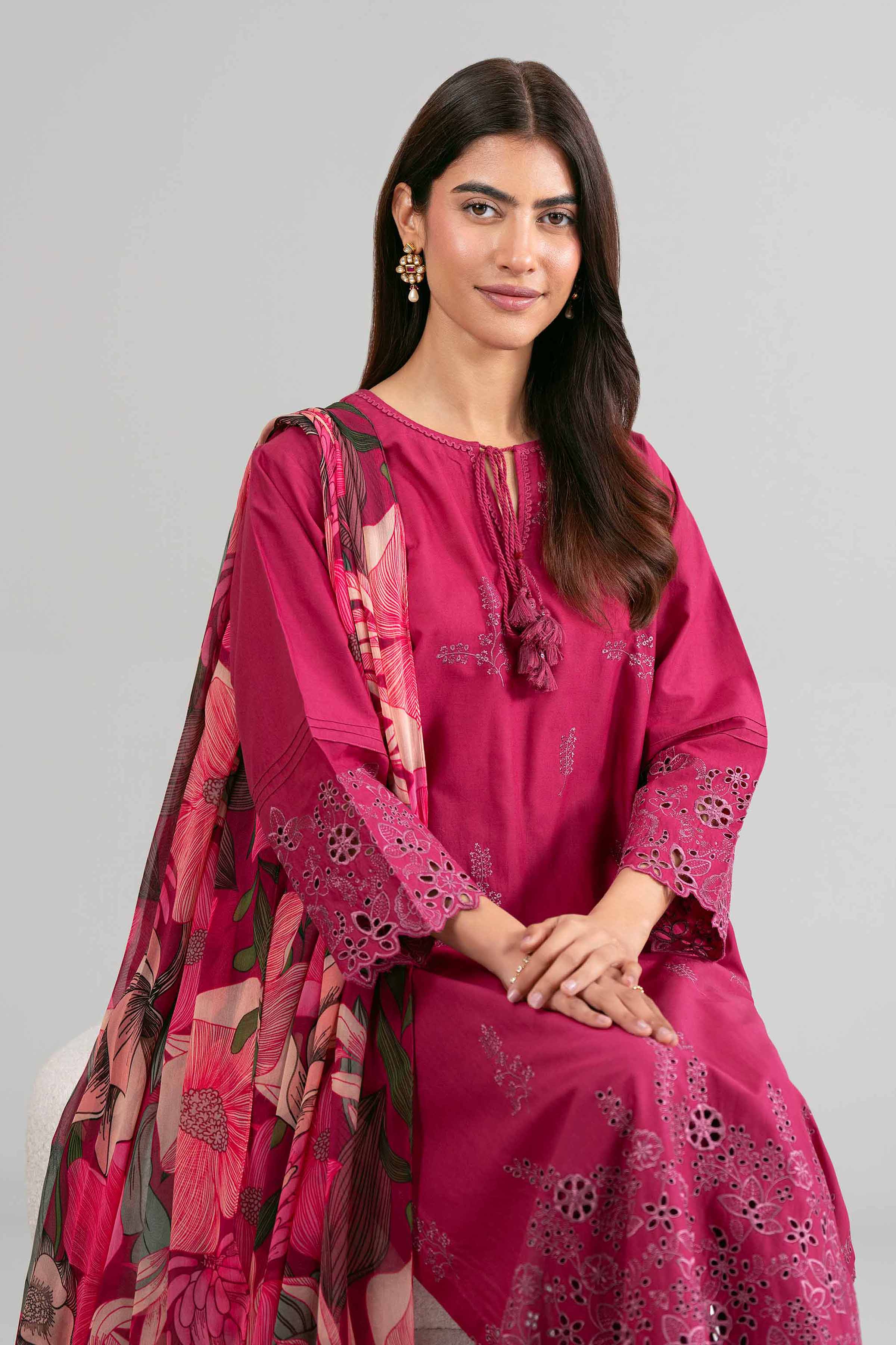 Original Nishat 3 Piece - Printed Embroidered Suit - 42619956 | Buy Online in Pakistan